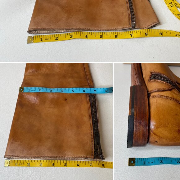 BED STU Tess Tan Distressed Leather Tall Riding Boots BEDSTU Size 8 - Picture 14 of 16
